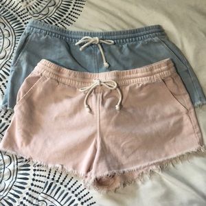 Bundle drawstring denim shorts